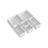 Set of 6 Foldable Fabric Drawer Organisers - Non-Woven Fabric - Cloud White - Versatile Storage for Socks