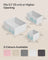 Set of 6 Foldable Fabric Drawer Organisers - Non-Woven Fabric - Cloud White - Versatile Storage for Socks