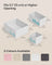 Set of 12 Foldable Fabric Drawer Organisers - Linenette Non-Woven Fabric - Cloud White