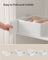Set of 12 Foldable Fabric Drawer Organisers - Linenette Non-Woven Fabric - Cloud White
