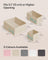 Set of 6 Foldable Fabric Drawer Organisers - Linenette Non-Woven Fabric - Sand Beige - Versatile Storage for Socks