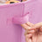 Set of 3 Fabric Storage Boxes - Pink - Foldable Design with Handles