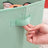 Set of 3 Foldable Storage Organizer Boxes - Fabric - Blue, Green, Pink - Space Theme with Handles