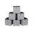 Set of 6 Storage Boxes - Linenette Non-Woven Fabric - Dark Grey - Cube Design for Versatile Organization