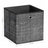 Set of 6 Foldable Non-Woven Fabric Storage Boxes - 30 x 30 x 30 cm - Gray - Includes Handle