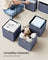 Set of 6 Foldable Non-Woven Fabric Storage Boxes - 30 x 30 x 30 cm - with Handle