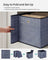 Set of 6 Foldable Non-Woven Fabric Storage Boxes - 30 x 30 x 30 cm - with Handle