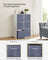 Set of 6 Foldable Non-Woven Fabric Storage Boxes - 30 x 30 x 30 cm - with Handle
