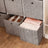 Set of 6 Foldable Non-Woven Fabric Storage Boxes - 30 x 30 x 30 cm - Gray - Includes Handle