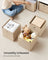 Set of 6 Foldable Non-Woven Fabric Storage Boxes - 30 x 30 x 30 cm - Gray - Includes Handle