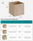 Set of 6 Foldable Non-Woven Fabric Storage Boxes - 30 x 30 x 30 cm - Gray - Includes Handle