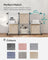 Set of 6 Foldable Non-Woven Fabric Storage Boxes - 30 x 30 x 30 cm - Gray - Includes Handle