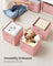 Set of 6 Foldable Non-Woven Fabric Storage Boxes - 30 x 30 x 30 cm - Gray - Includes Handle