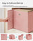 Set of 6 Foldable Non-Woven Fabric Storage Boxes - 30 x 30 x 30 cm - Gray - Includes Handle