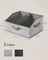 Set of 6 Collapsible Storage Boxes - Fabric - Cattail Grey - Versatile Organizers with 3 Handles