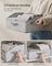 Set of 6 Collapsible Storage Boxes - Fabric - Cattail Grey - Versatile Organizers with 3 Handles