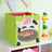 Foldable Storage Boxes - Fabric - Multicolor - Set of 3 with Animal Motifs