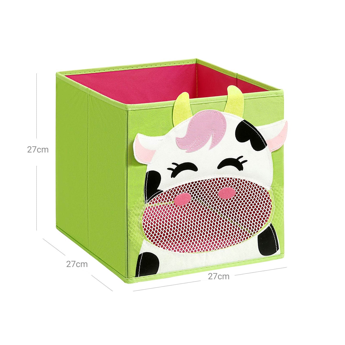 Foldable Storage Boxes - Fabric - Multicolor - Set of 3 with Animal Motifs
