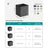 Set of 6 Foldable Fabric Storage Boxes - 30 x 30 x 30 cm - Heathered Black - Convenient Fingerhole