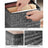 Set of 6 Foldable Fabric Storage Boxes - 30 x 30 x 30 cm - Heathered Black - Convenient Fingerhole