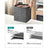 Set of 6 Foldable Fabric Storage Boxes - 30 x 30 x 30 cm - Heathered Black - Convenient Fingerhole