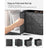 Set of 6 Foldable Fabric Storage Boxes - 30 x 30 x 30 cm - Heathered Black - Convenient Fingerhole