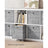 Fabric Storage Boxes - Set of 6 - Heathered Grey - Foldable with Fingerhole