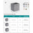 Fabric Storage Boxes - Set of 6 - Heathered Grey - Foldable with Fingerhole