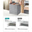 Fabric Storage Boxes - Set of 6 - Heathered Grey - Foldable with Fingerhole