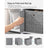 Fabric Storage Boxes - Set of 6 - Heathered Grey - Foldable with Fingerhole
