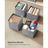 Fabric Storage Boxes - Set of 6 - Heathered Grey - Foldable with Fingerhole