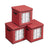 Christmas Bauble Storage Boxes - Fabric - Green - Set of 3 with 64 Compartments and Modular Dividers