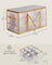 Christmas Bauble Storage Box - Plastic - Sandy Gold - 54 Slots with Lid and Dual Zippers