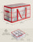 Christmas Bauble Storage Box - Plastic - Sandy Gold - 54 Slots with Lid and Dual Zippers
