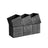 Set of 6 Foldable Fabric Storage Boxes - 30 x 30 x 30 cm - Heathered Black - Convenient Fingerhole