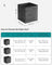 Set of 6 Foldable Fabric Storage Boxes - 30 x 30 x 30 cm - Heathered Black - Convenient Fingerhole