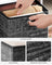 Set of 6 Foldable Fabric Storage Boxes - 30 x 30 x 30 cm - Heathered Black - Convenient Fingerhole