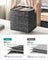 Set of 6 Foldable Fabric Storage Boxes - 30 x 30 x 30 cm - Heathered Black - Convenient Fingerhole