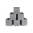 Fabric Storage Boxes - Set of 6 - Heathered Grey - Foldable with Fingerhole