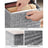 Fabric Storage Boxes - Set of 6 - Heathered Grey - Foldable with Fingerhole