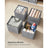 Fabric Storage Boxes - Set of 6 - Heathered Grey - Foldable with Fingerhole