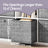 Storage Boxes - Non-Woven Fabric - Black - Set of 6 with Handles