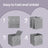 Storage Boxes - Non-Woven Fabric - Black - Set of 6 with Handles