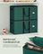 Christmas Decoration Storage Box - Non-Woven Fabric - Red - Stackable with Adjustable Dividers and Dual Zippers