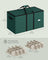Christmas Decoration Storage Box - Non-Woven Fabric - Red - Stackable with Adjustable Dividers and Dual Zippers