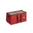 Christmas Decoration Storage Box - Non-Woven Fabric - Red - Stackable with Adjustable Dividers and Dual Zippers