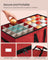 Christmas Decoration Storage Box - Non-Woven Fabric - Red - Stackable with Adjustable Dividers and Dual Zippers