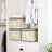 Set of 3 Foldable Fabric Storage Boxes - Beige - Includes Lids and Label Holders