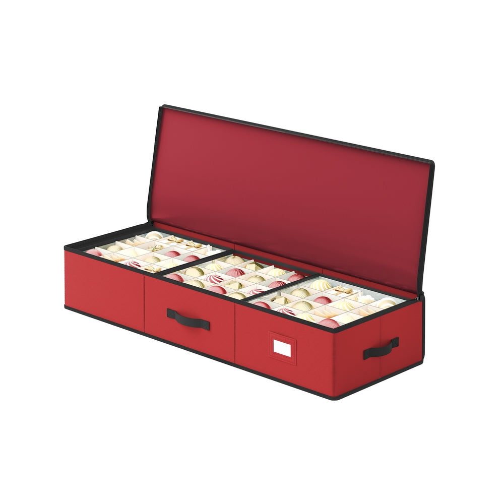 Christmas Ornament Storage Box - 96 Slots - Oxford Fabric - Zippers