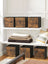 Set of 6 Folding Storage Boxes - 30 x 30 x 30 cm - Non-Woven - Rustic Brown and Black - Durable and Easy to Maintain
